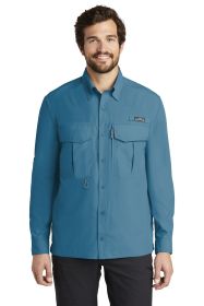 Eddie Bauer® - Long Sleeve Performance Fishing Shirt. EB600 (Color: Gulf Teal, size: S)