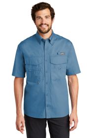 Eddie Bauer® - Short Sleeve Fishing Shirt. EB608 (Color: Blue Gill, size: S)