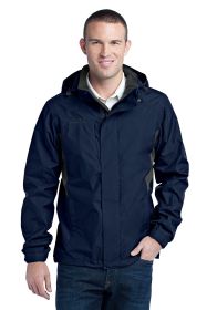 Eddie Bauer® - Rain Jacket. EB550 (Color: River Blue Navy, size: 3XL)