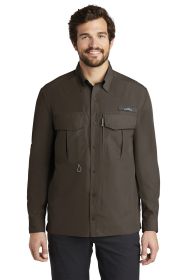 Eddie Bauer® - Long Sleeve Performance Fishing Shirt. EB600 (Color: Boulder, size: 3XL)