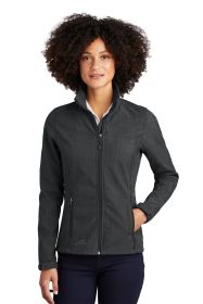 Eddie Bauer® Ladies Shaded Crosshatch Soft Shell Jacket. EB533 (Color: grey, size: 4XL)
