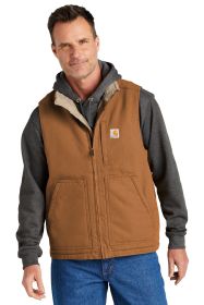 Carhartt® Sherpa-Lined Mock Neck Vest CT104277 (Color: Carhartt Brown, size: 2XL)