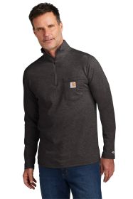 Carhartt Force® 1/4-Zip Long Sleeve T-Shirt CT104255 (Color: Carbon Heather, size: 4XL)
