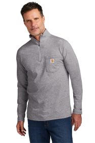 Carhartt Force® 1/4-Zip Long Sleeve T-Shirt CT104255 (Color: Heather Grey, size: 4XL)