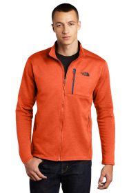 The North Face® Skyline Full-Zip Fleece Jacket NF0A7V64 (Color: Zion Orange Heather/ Urban Navy, size: 3XL)