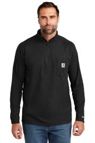 Carhartt Force® 1/4-Zip Long Sleeve T-Shirt CT104255 (Color: Black, size: 4XL)
