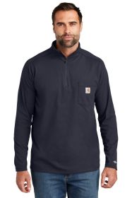 Carhartt Force® 1/4-Zip Long Sleeve T-Shirt CT104255 (Color: Navy, size: 4XL)