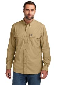 Carhartt Force® Solid Long Sleeve Shirt CT105291 (Color: Dark Khaki, size: 3XL)