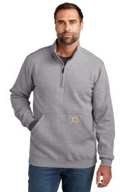 Carhartt® Midweight 1/4-Zip Mock Neck Sweatshirt CT105294 (Color: Heather Grey, size: 2XL)