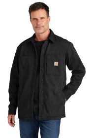 Carhartt® Rugged Flex® Fleece-Lined Shirt Jac CT105532 (Color: Black, size: 4XL)