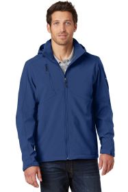 Eddie Bauer® Hooded Soft Shell Parka. EB536 (Color: Admiral Blue, size: L)