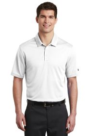 Nike Dri-FIT Hex Textured Polo. NKAH6266 (Color: White, size: 2XL)