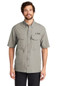 Eddie Bauer® - Short Sleeve Performance Fishing Shirt. EB602 (Color: Driftwood, size: L)
