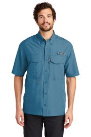 Eddie Bauer® - Short Sleeve Performance Fishing Shirt. EB602 (Color: Gulf Teal, size: L)