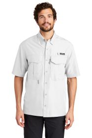 Eddie Bauer® - Short Sleeve Performance Fishing Shirt. EB602 (Color: White, size: L)