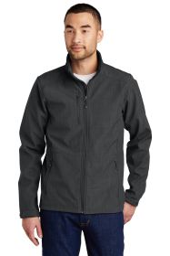 Eddie Bauer® Shaded Crosshatch Soft Shell Jacket. EB532 (Color: grey, size: L)