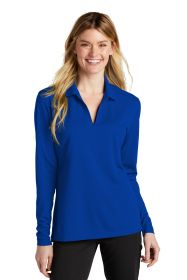 Nike Ladies Dri-FIT Micro Pique 2.0 Long Sleeve Polo NKDC2105 (Color: Game Royal, size: XL)