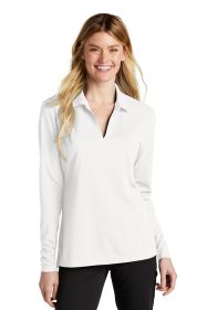 Nike Ladies Dri-FIT Micro Pique 2.0 Long Sleeve Polo NKDC2105 (Color: White, size: XL)